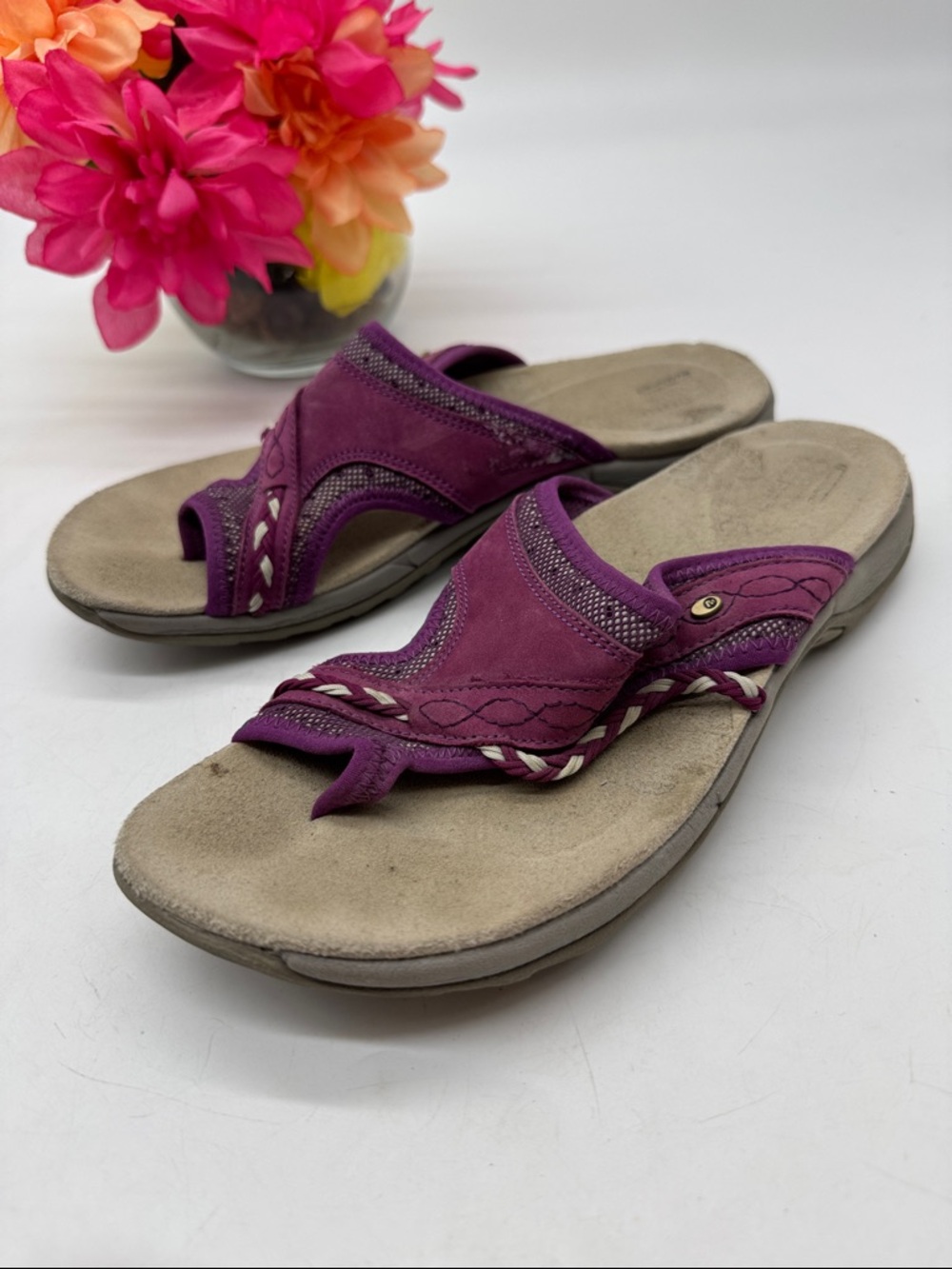 Merrel Purple Women's Comfort Toe-Post Sandals Size 8 MR9988A - Picture 2 of 7